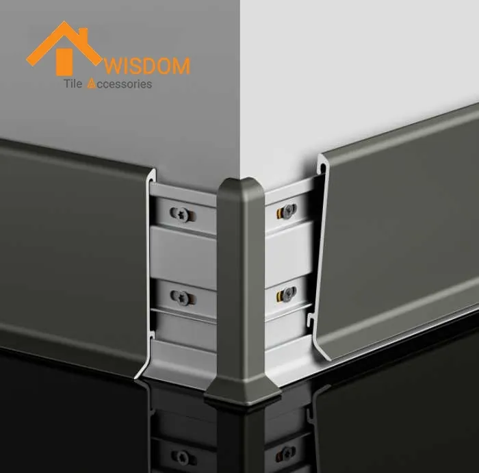Aluminum Skirting Baseboard Metal Corner Tile Edging Trim 1.2mm