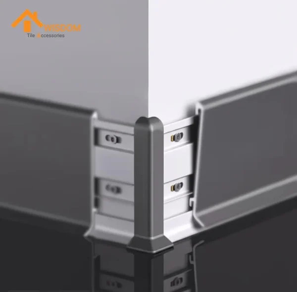 Aluminum Skirting Board 1.2mm Thickness for Wall Edge Protection