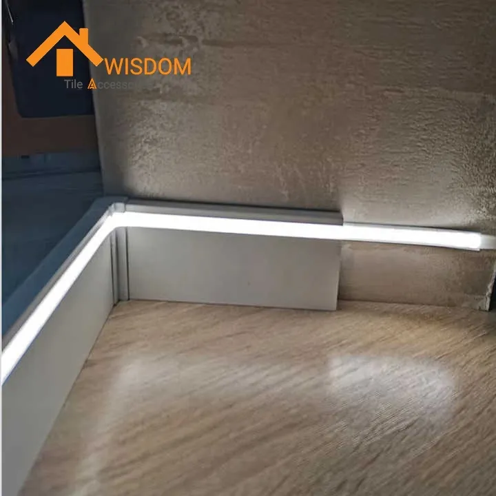 Aluminum Skirting Board with LED Lighting for Flooring Applications