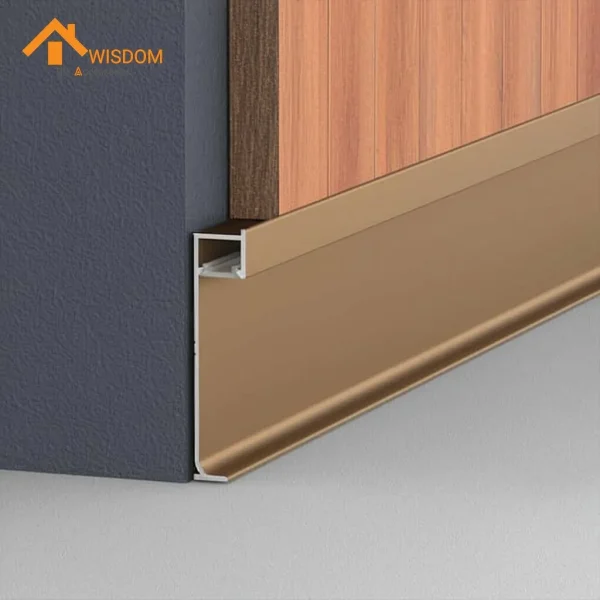 Aluminum Skirting Board with LED Strip 1.2mm Thickness