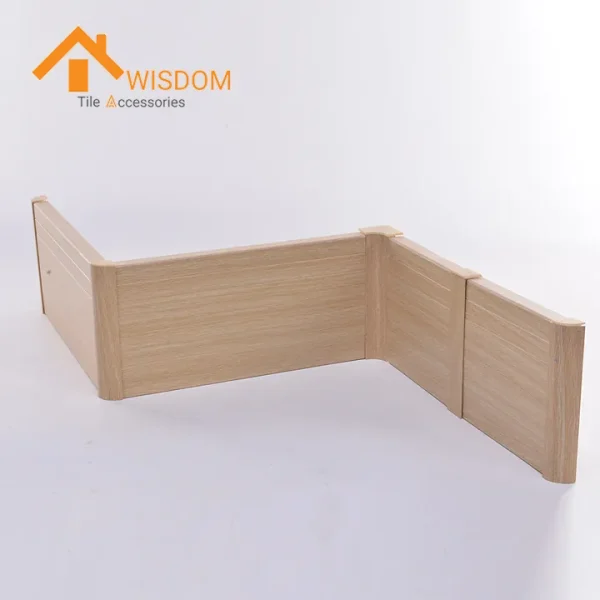 Aluminum Wall Skirting Baseboard Profiles 1.2mm Thickness