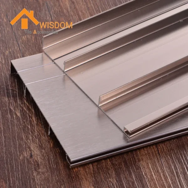 Aluminum Wall Skirting Baseboard Profiles 1.2mm Thickness