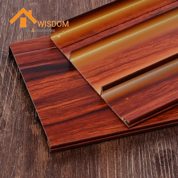 Aluminum Wall Skirting Baseboard Profiles 1.2mm Thickness