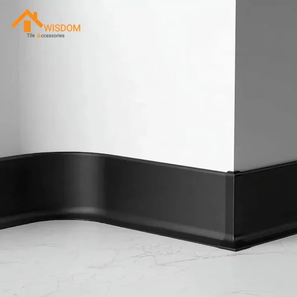 Aluminum Wall Skirting Baseboard Profiles 2.5mm Thickness