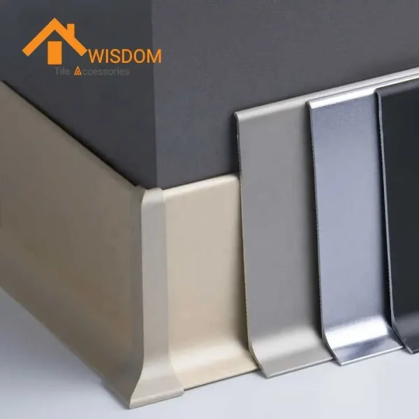 Aluminum Wall Skirting Baseboard Profiles 2.5mm Thickness