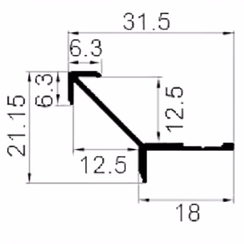 Arrow Outside Corner Size Specification