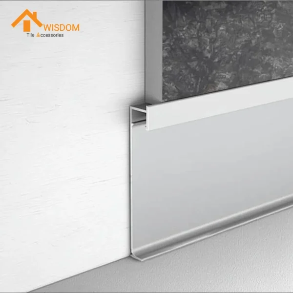 Black Aluminum Skirting Frame for Floor Applications 1.2mm Thickness