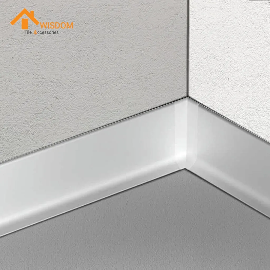 Bright Silver Aluminum Skirting Board for Office Building Floor Trim 3 Bright Silver Aluminum Skirting Board for Office Building Floor Trim