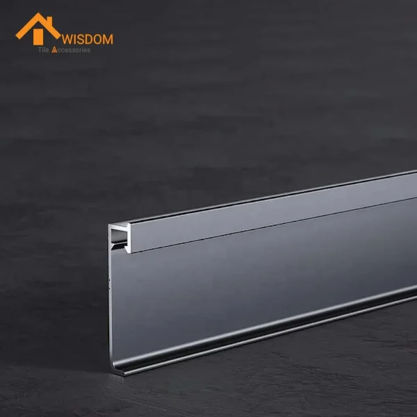 Brushed Anodized PVC Extrusion Waterproof Skirting Board Flooring