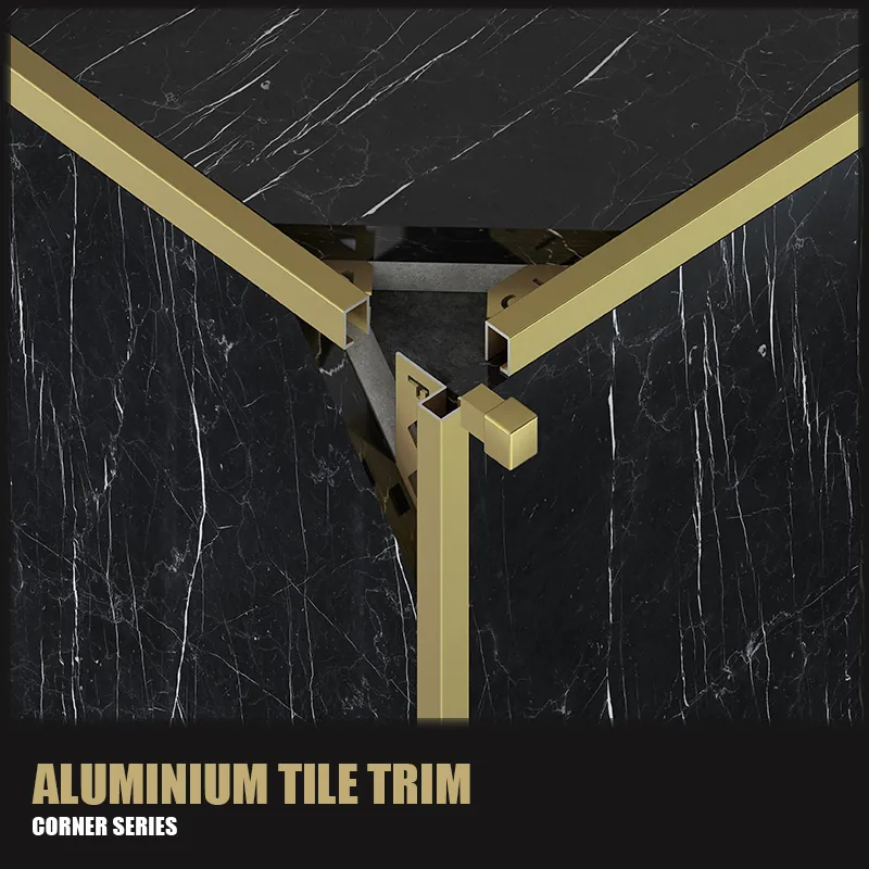 Case 304 Stainless Steel Tile Trims with Aluminum Alloy Corner 1.2mm 002