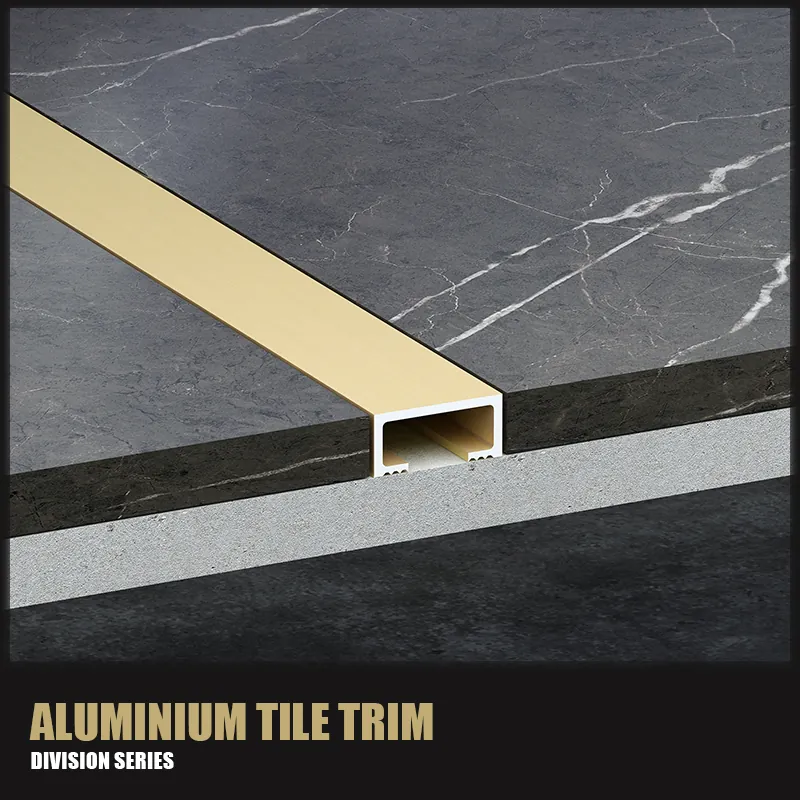 Case Aluminum Alloy Tile Floor Transition Strip 1.2mm Thickness 005