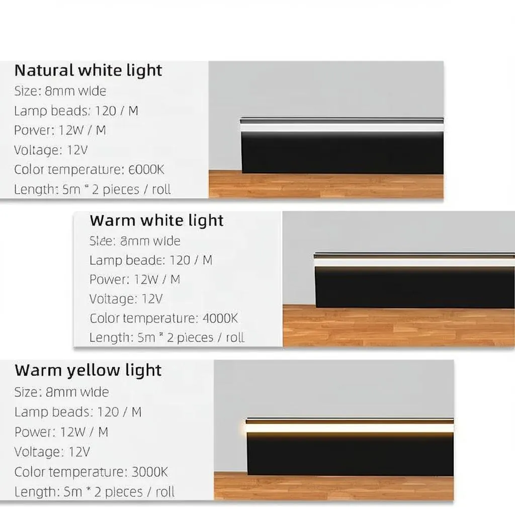 Case Aluminum Alloy Wood Grain Brushed LED Skirting Board 1.2mm 004