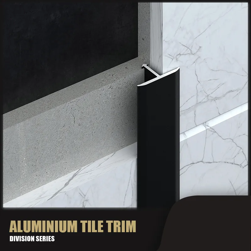 Case Aluminum Floor Trim for Tile Applications 1.3mm Thickness 004