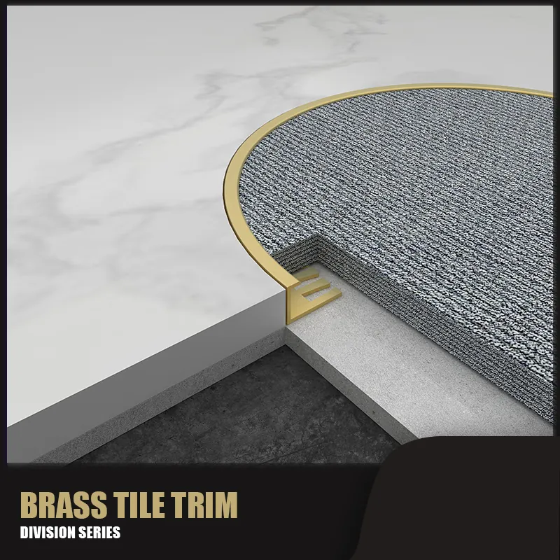 Case Golden Aluminum Ceramic Tile Profiles for Interior Corner Trim 004