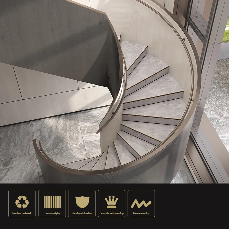 Case L Shaped Aluminum Alloy Stair Trim 1.5mm Thickness Anti Slip Strip 004