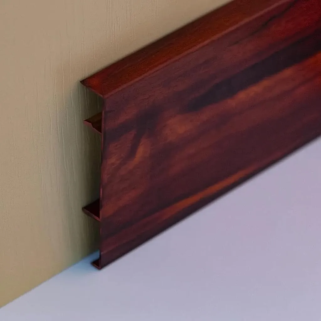 Case Wood Grain Aluminum Skirting Board 2.5M for Floor Applications 008