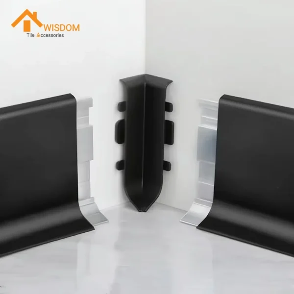 Flexible Aluminum Floor Skirting Board Wall Edge Protector Corner Profile