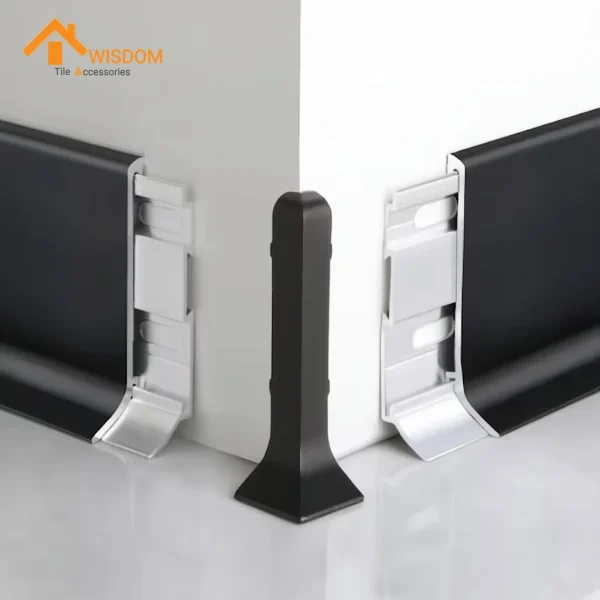 Flexible Aluminum Floor Skirting Board Wall Edge Protector Corner Profile