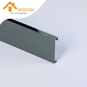 Flexible Metal Wall Protector Corner Baseboard Moulding Black Floor Skirting