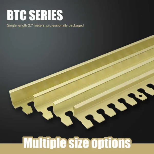 Golden Aluminum Ceramic Tile Profiles for Interior Corner Trim