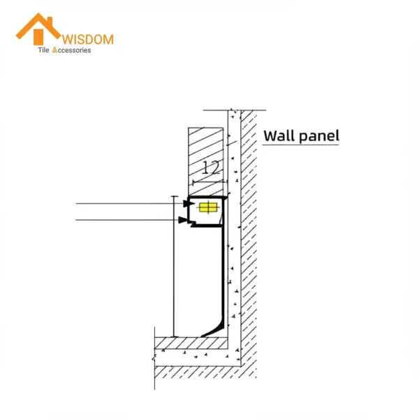 LED Aluminum Skirting Board with Light for Wall Trim