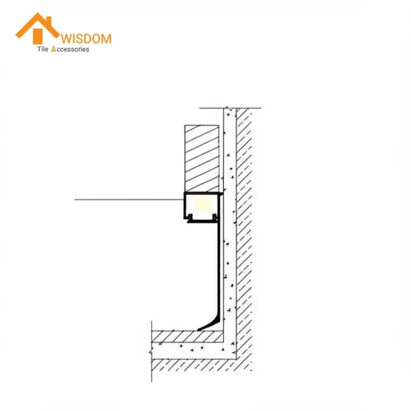 LED Light Floor Skirting Board with Luminous Trim 1.2M Length