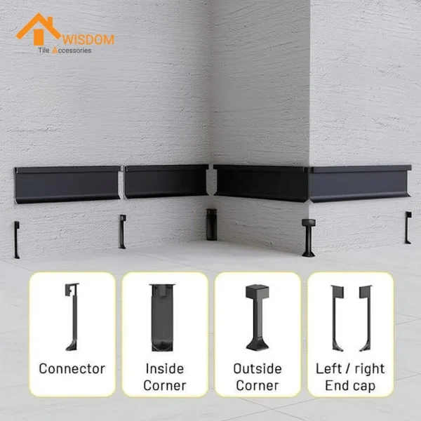 LED Light Floor Skirting Board with Luminous Trim 1.2M Length