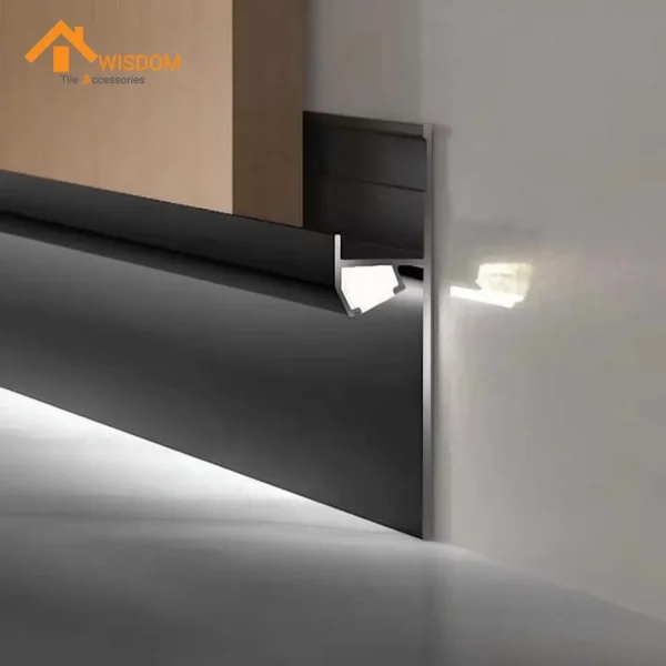 Multi-Color Aluminum Skirting Board with LED 1.2mm Thickness
