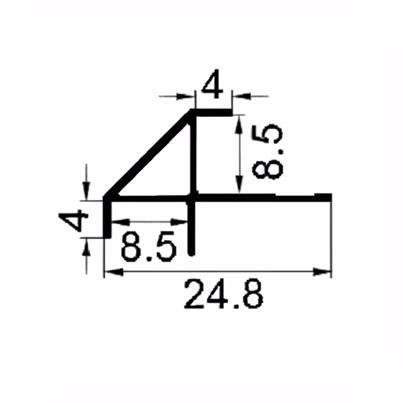 Outside Beveled Corners Size Specification