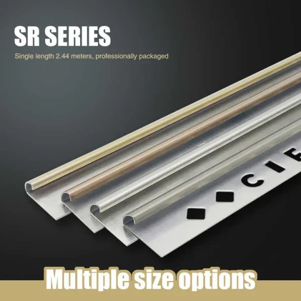 Porcelain Tile Edge Finishing Metal Strip for Park Applications 1.2mm