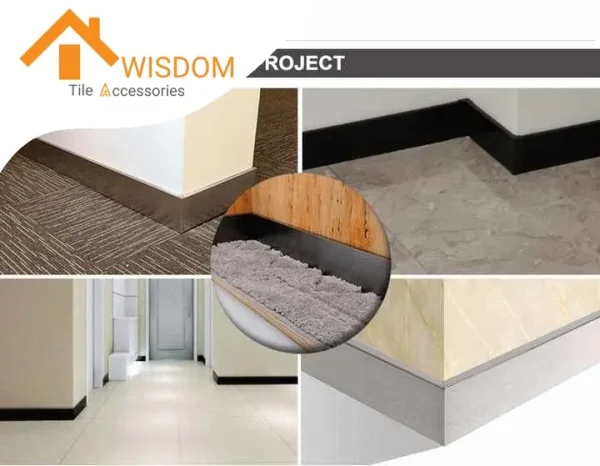 Stainless Steel Wall Plinth Covering for Kitchen Bathroom Baseboard