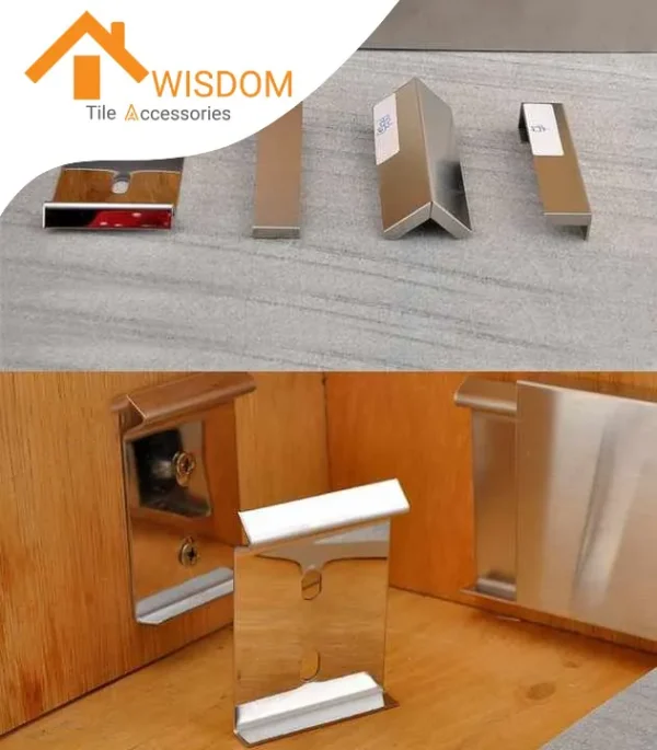 Stainless Steel Wall Plinth Covering for Kitchen Bathroom Baseboard