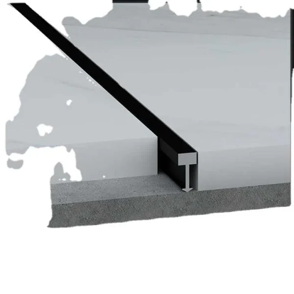 T-Shape Grey Marble Tile Trim for Interior Wall Corners