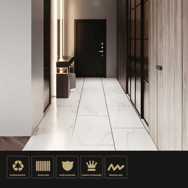 T-Shape Grey Marble Tile Trim for Interior Wall Corners