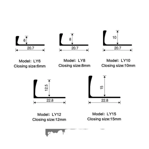 T-Shaped Aluminum Profile for Wall Tile Edge Trim Matt Silver/Gold
