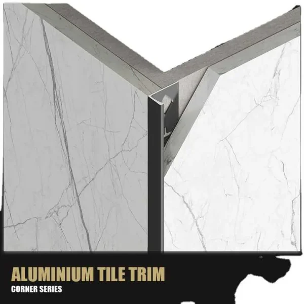 T-Shaped Aluminum Profile for Wall Tile Edge Trim Matt Silver/Gold
