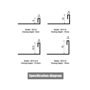 Thin Metal Ceramic Tile Trims for Park Expansion Joints