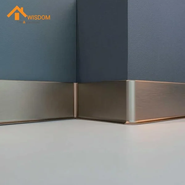 100mm Aluminium Skirting Price 6063 Brushed Silver/Black 2.5M