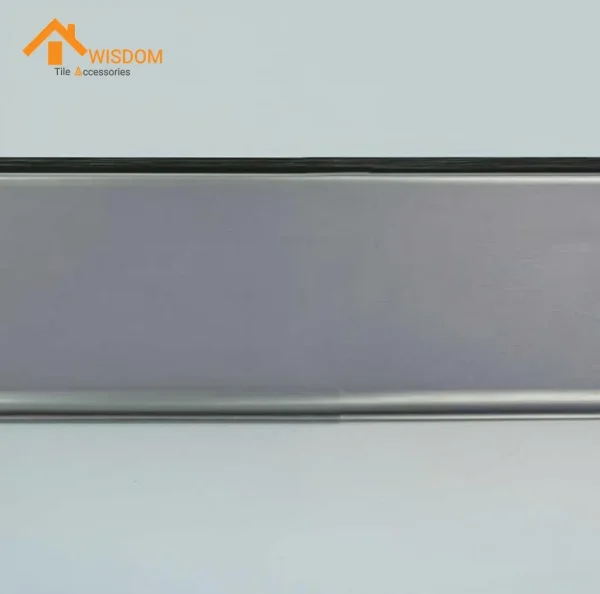 100mm Aluminium Skirting Price 6063 Brushed Silver/Black 2.5M
