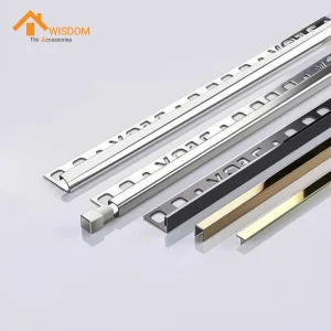 10mm Brushed Steel Tile Trim 304 Stainless 2.5M Silver