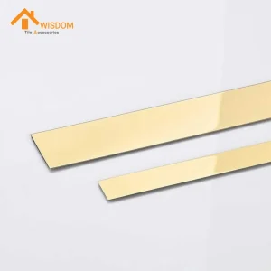 10mm Brushed Steel Tile Trim 304 Stainless Steel 2.5M Silver
