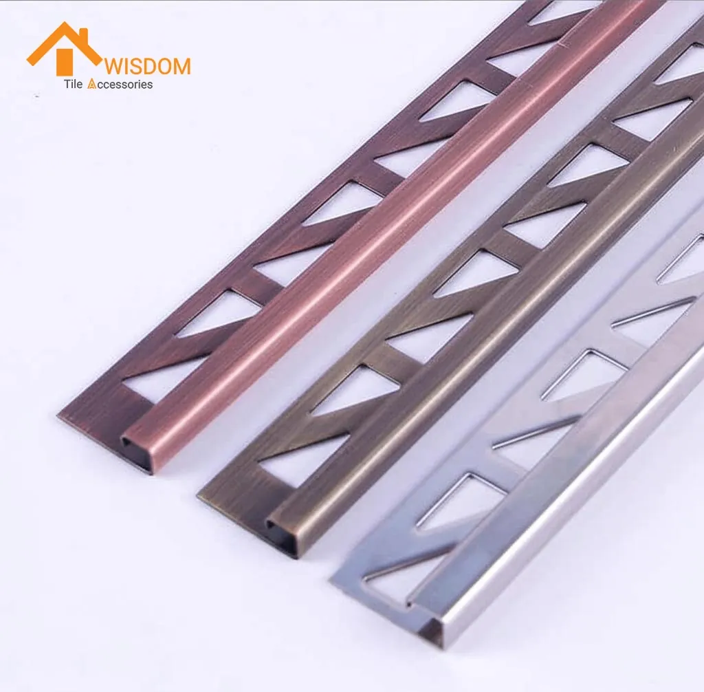 12.5 mm Brushed Stainless Steel Tile Edge Trim 304 2.5M Silver