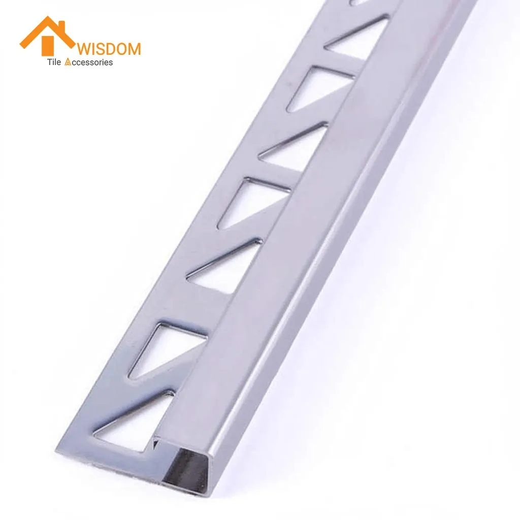12.5 mm Brushed Stainless Steel Tile Edge Trim 304 2.5M Silver