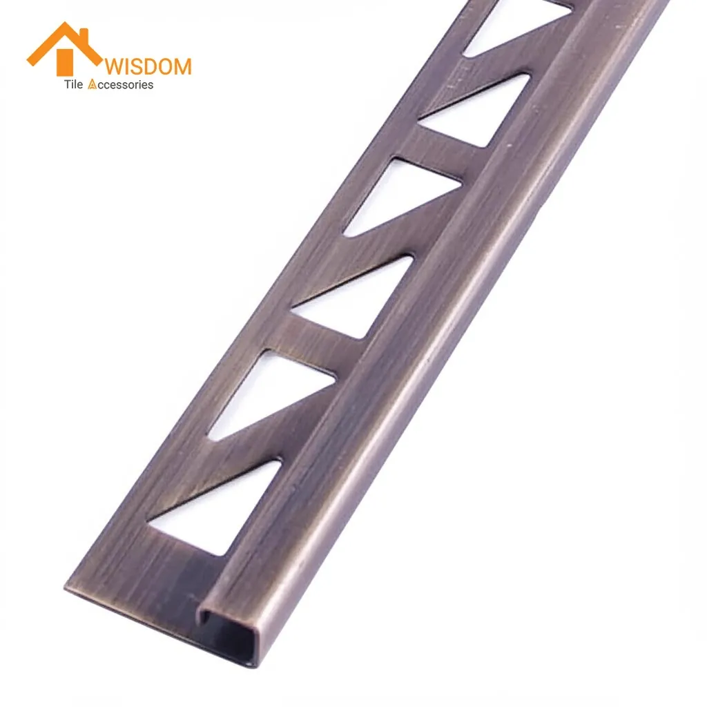 12.5 mm Brushed Stainless Steel Tile Edge Trim 304 2.5M Silver