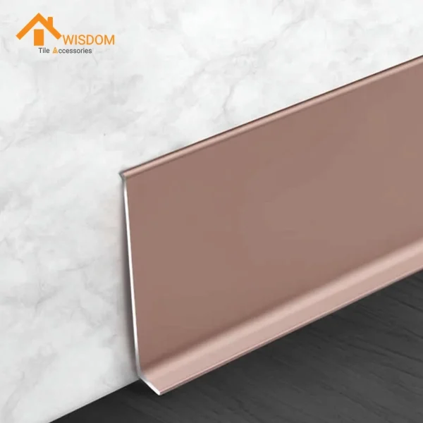 150mm Aluminium Skirting Price 6063 Brushed Silver/Black 2.5M