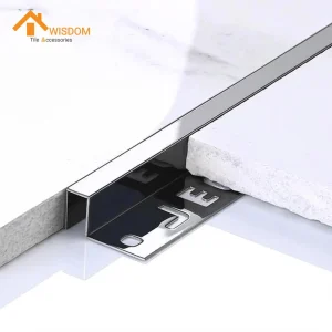 304 Stainless Steel Corner Trim for Tiles 2.5M Brushed Silver
