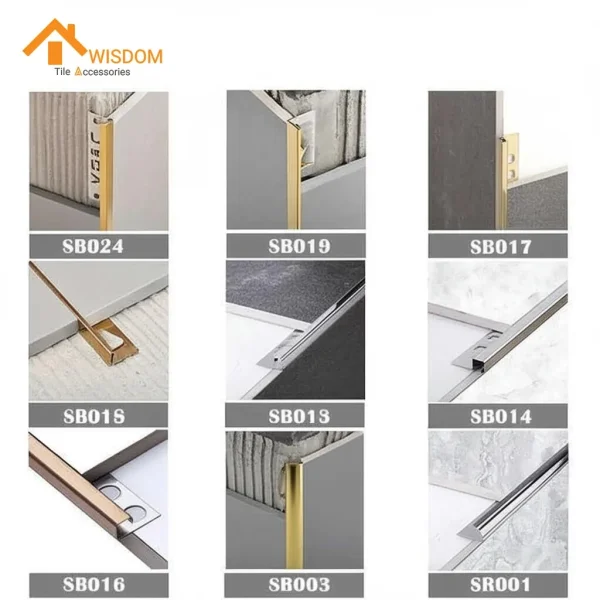 304 Stainless Steel Corner Trim for Tiles 2.5M Brushed Silver