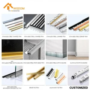 304 Stainless Steel Tile Trim Edge 2.5M Brushed Silver