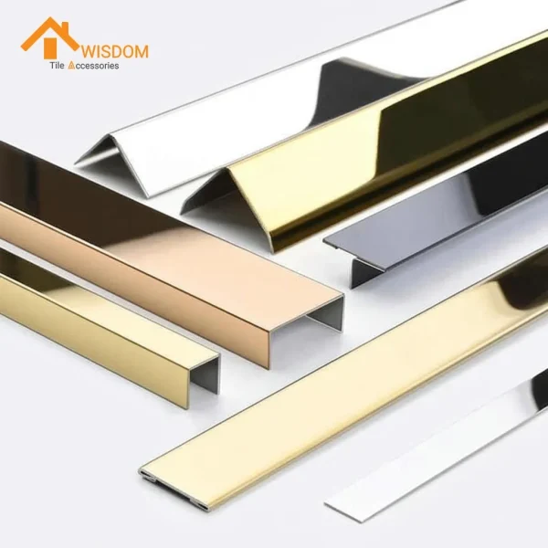 304 Stainless Steel Tile Trims Brushed 2.5M Silver 8mm 10mm 12mm