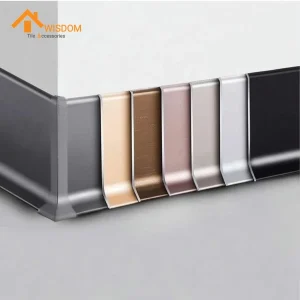 6063 Aluminium Floor Skirting Brushed Silver 2.5M